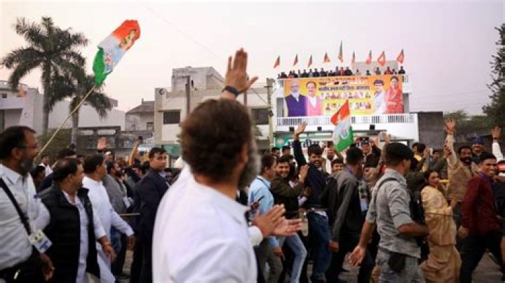 
Bharat Jodo Yatra: Rahul briefly halts at school, interacts with kids 