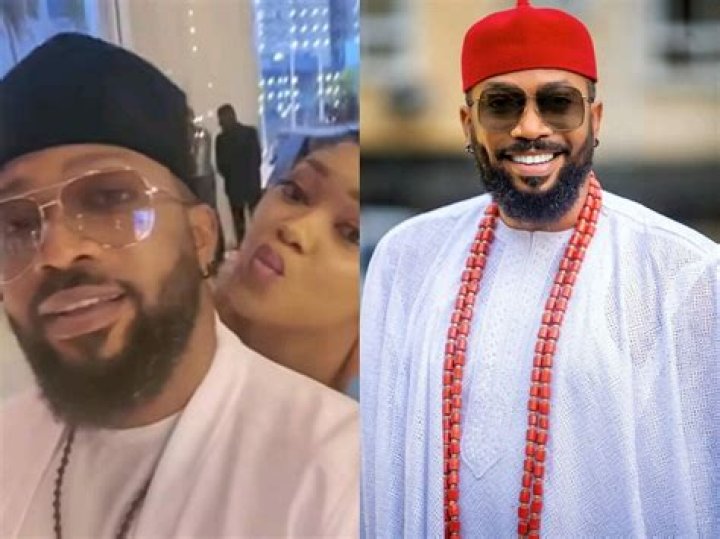 
Frederick Leonard on bended knees asked his colleague turned lover Peggy Ovire to be his wife 