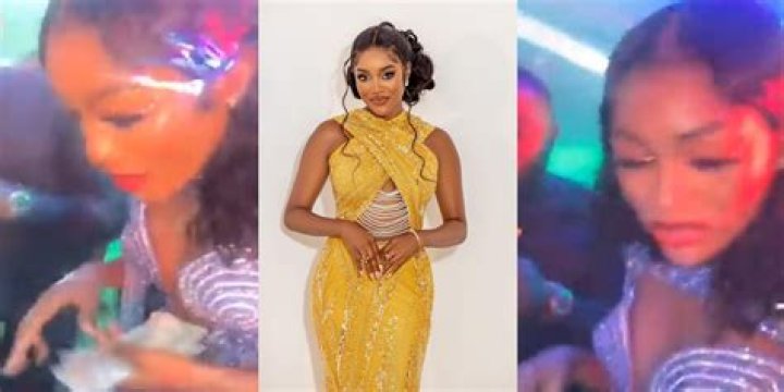
The trail video of BBNaija’s Beauty picking dollars at her 25th birthday party elicited mixed reactions. 