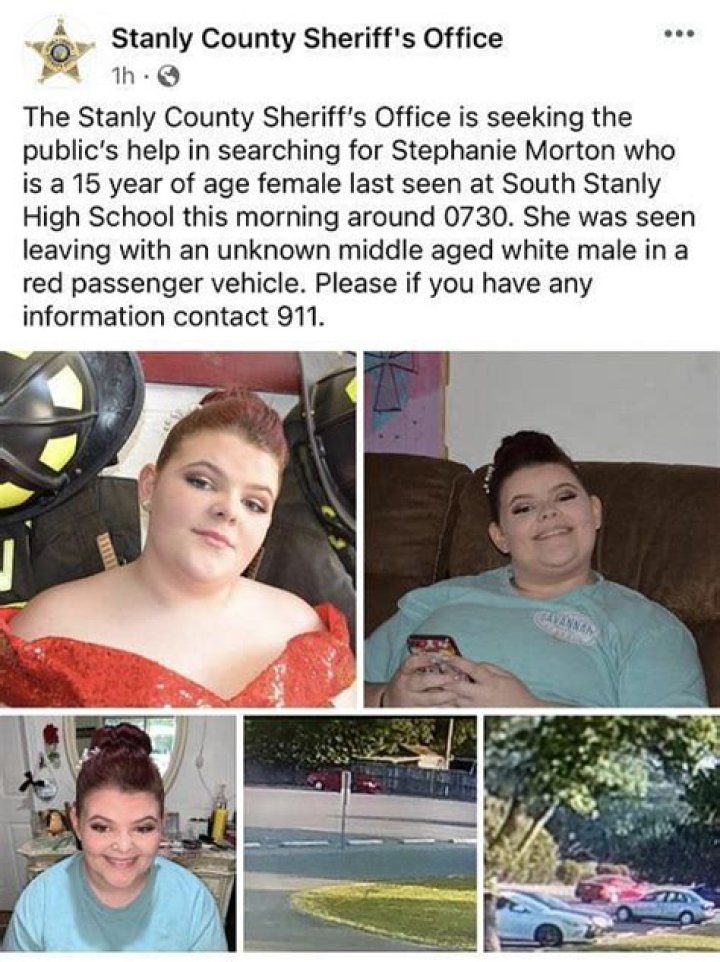 Where was Stephanie Morton last seen? Amber alert issued for missing 16-year-old Stanly County teen